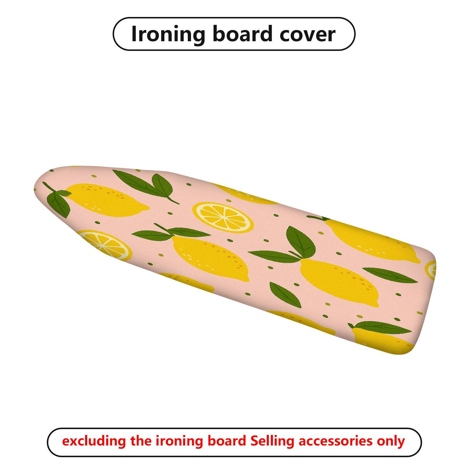 1-Piece Lemon Fruit Pattern Yellow Green  Ironing Board Cover, Universal Size, Without Board