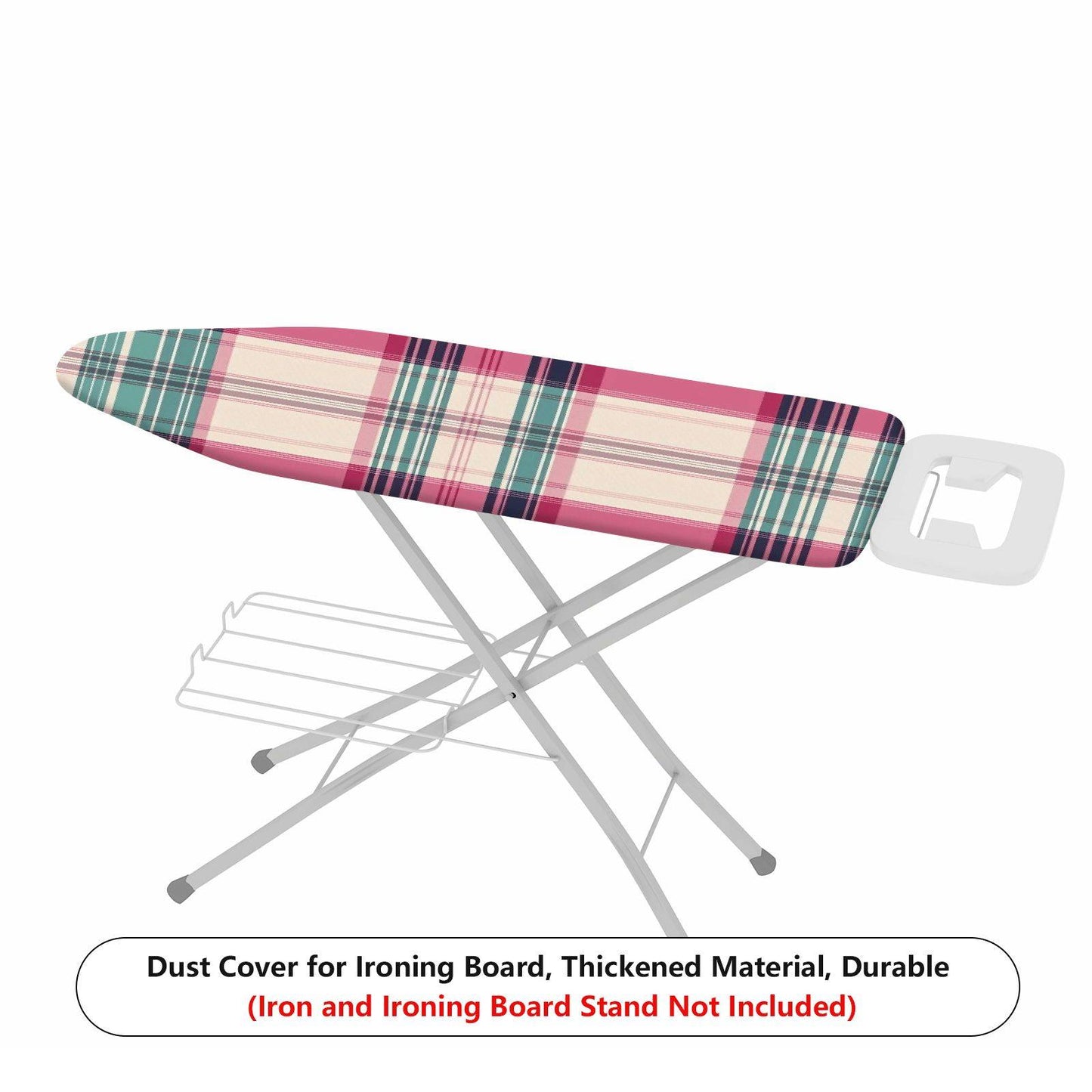 1-Piece Plaid Pink Green  Ironing Board Cover, Universal Size, Without Board