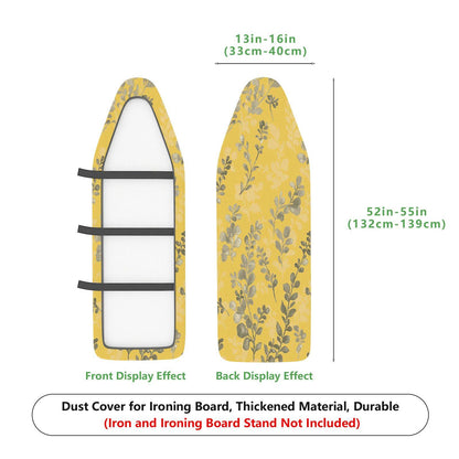 1-Piece Yellow Leaf Floral  Ironing Board Cover, Universal Size, Without Board
