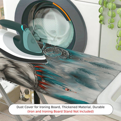 1-Piece Wolf Feather Colorful  Ironing Board Cover, Universal Size, Without Board