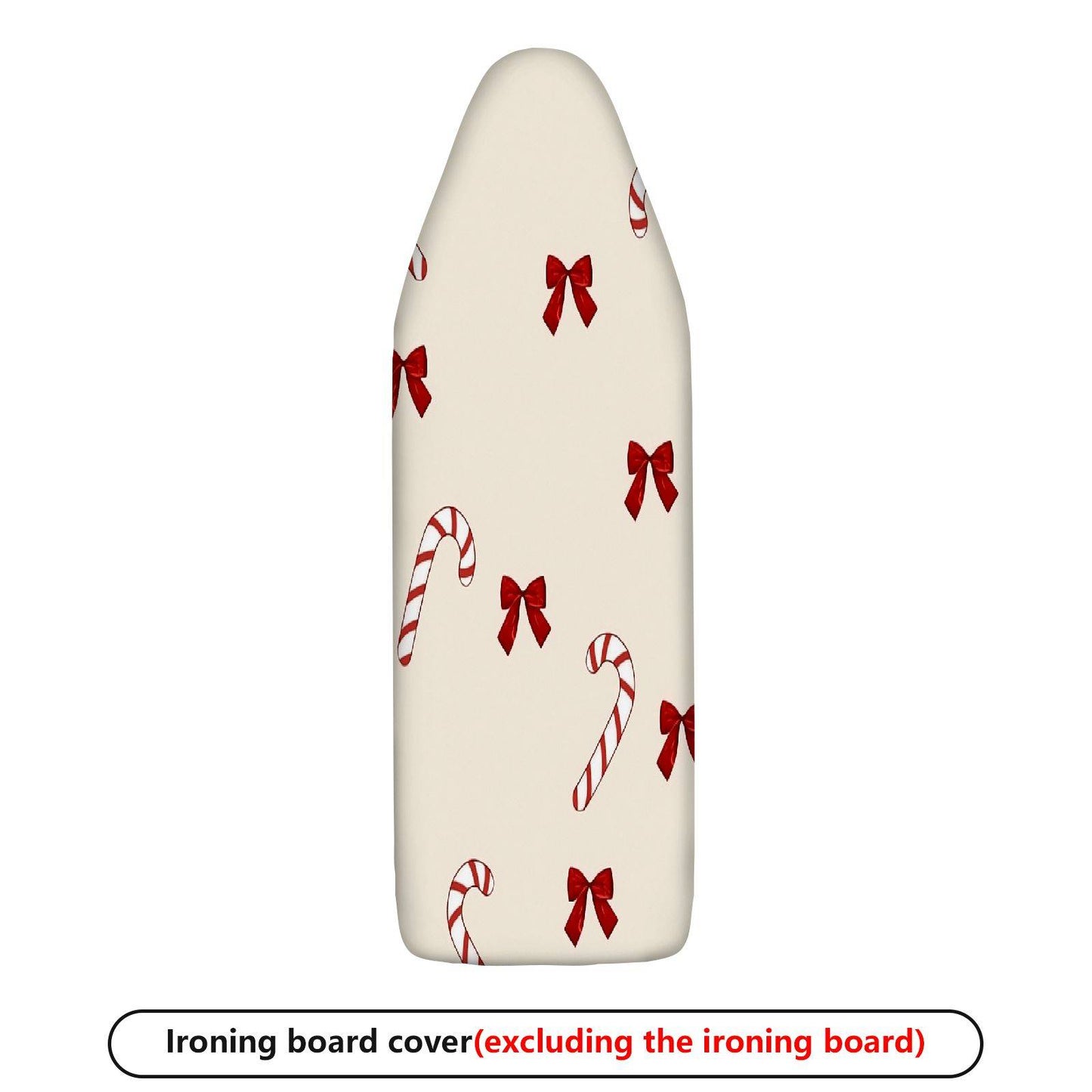 1-Piece Christmas Candy Cane Bow Holiday  Ironing Board Cover, Universal Size, Without Board