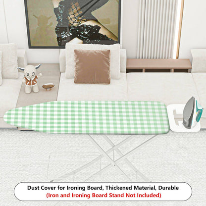 1-Piece Plaid Green Checkered  Ironing Board Cover, Universal Size, Without Board