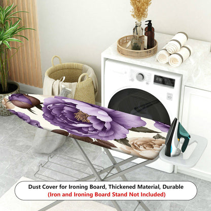 1-Piece Floral Purple Beige  Ironing Board Cover, Universal Size, Without Board