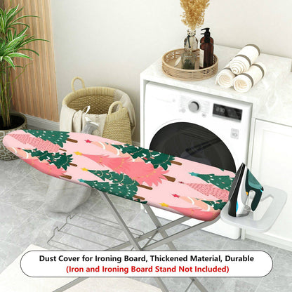 1-Piece Christmas Forest Trees Pattern Pink  Ironing Board Cover, Universal Size, Without Board