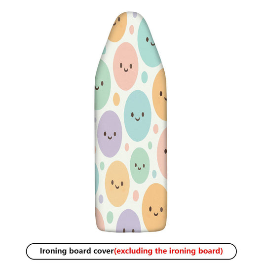 1-Piece Cute Colorful Smile Face Pattern  Ironing Board Cover, Universal Size, Without Board