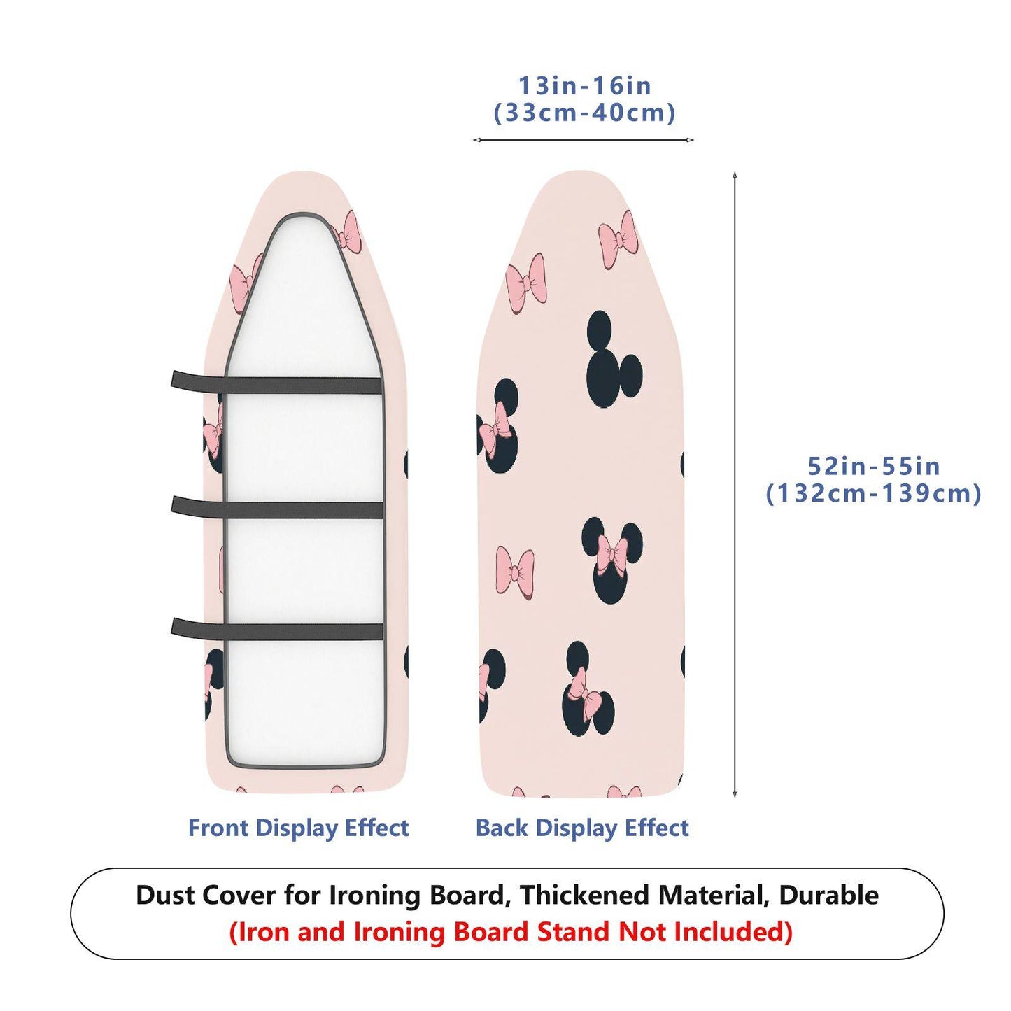 1-Piece Cute Bow Minnie Theme  Ironing Board Cover, Universal Size, Without Board