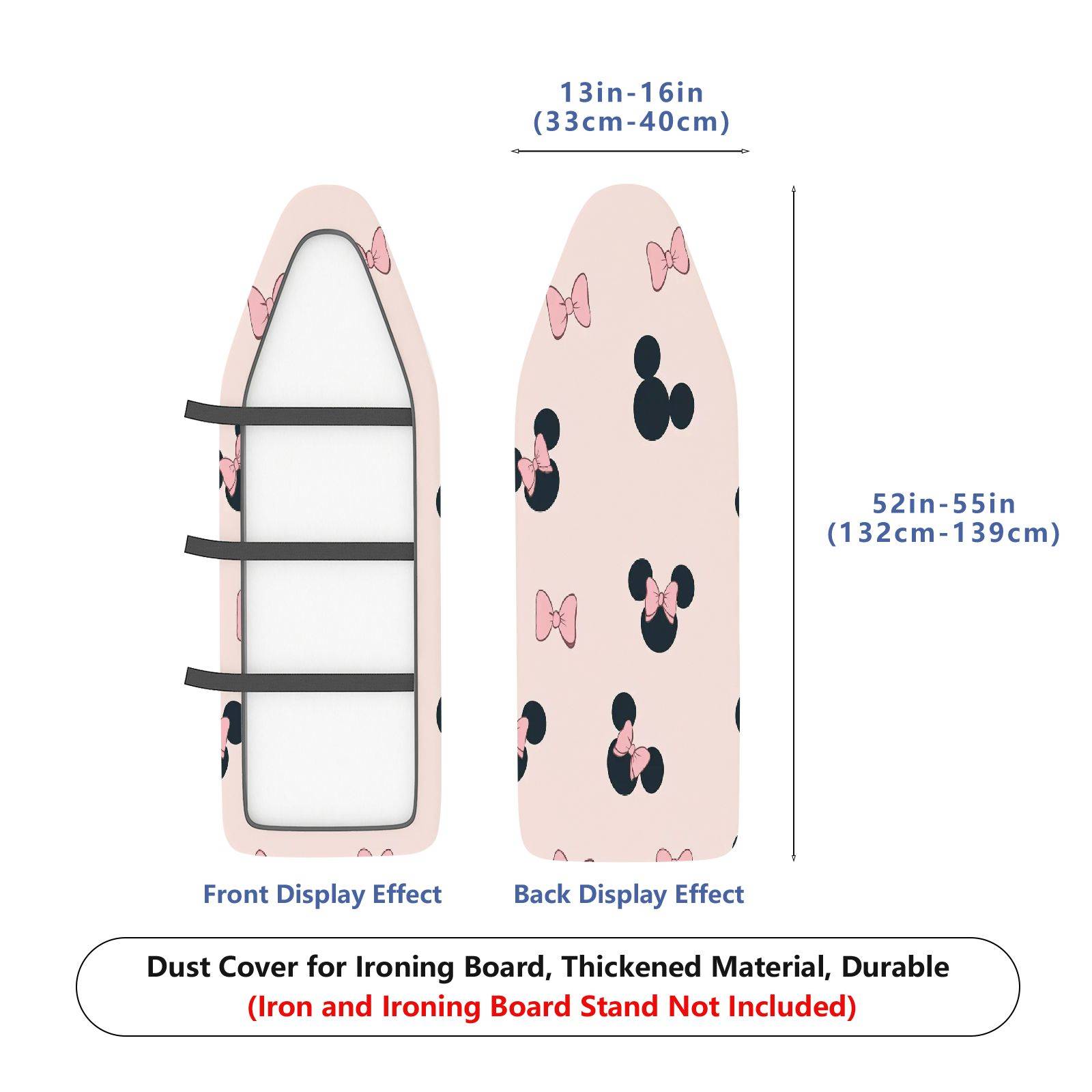 1-Piece Cute Bow Minnie Theme  Ironing Board Cover, Universal Size, Without Board