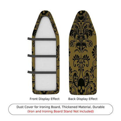 1-Piece Elegant Floral Black Beige  Ironing Board Cover, Universal Size, Without Board