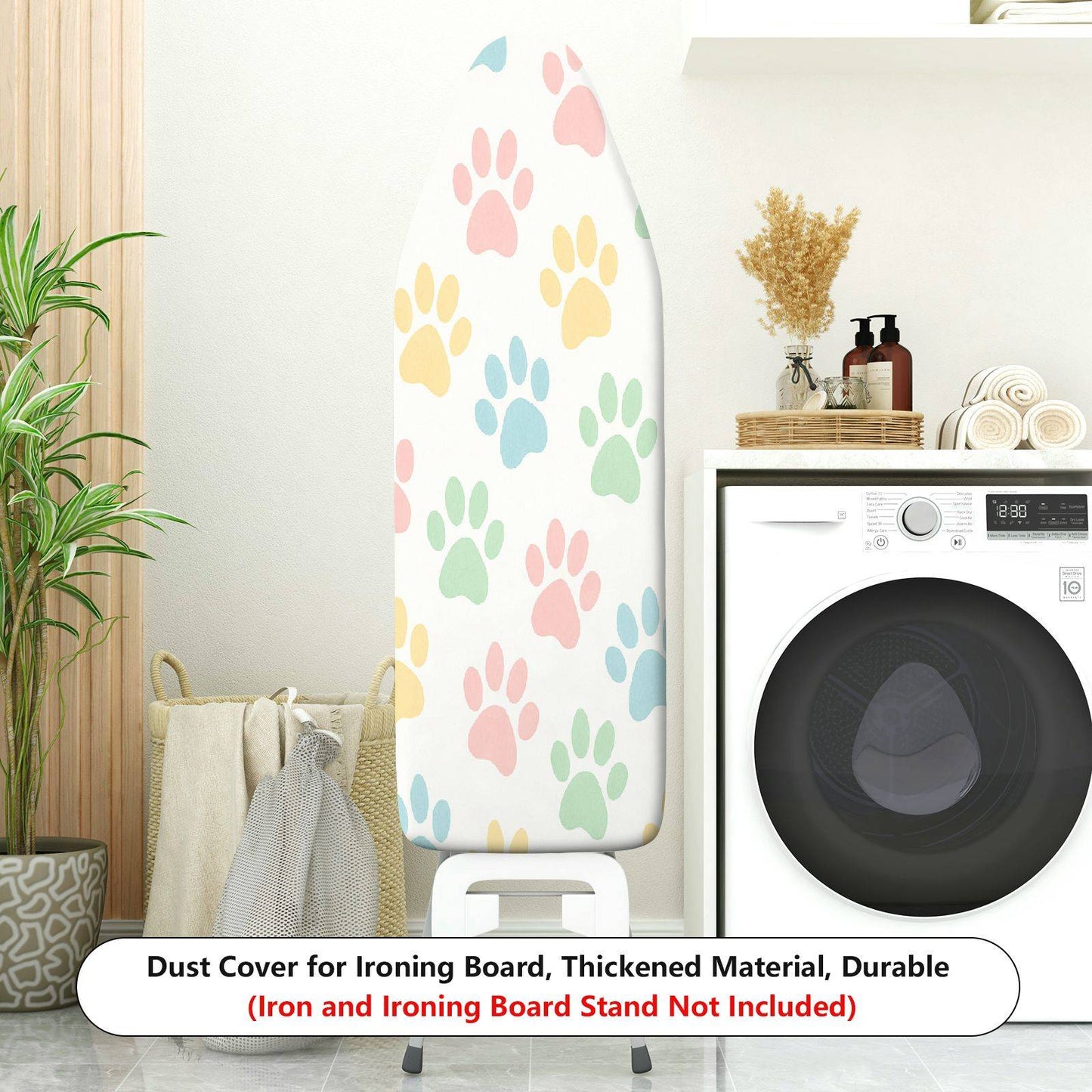 1-Piece Colorful Pet Paw Pattern Cute Decorative  Ironing Board Cover, Universal Size, Without Board