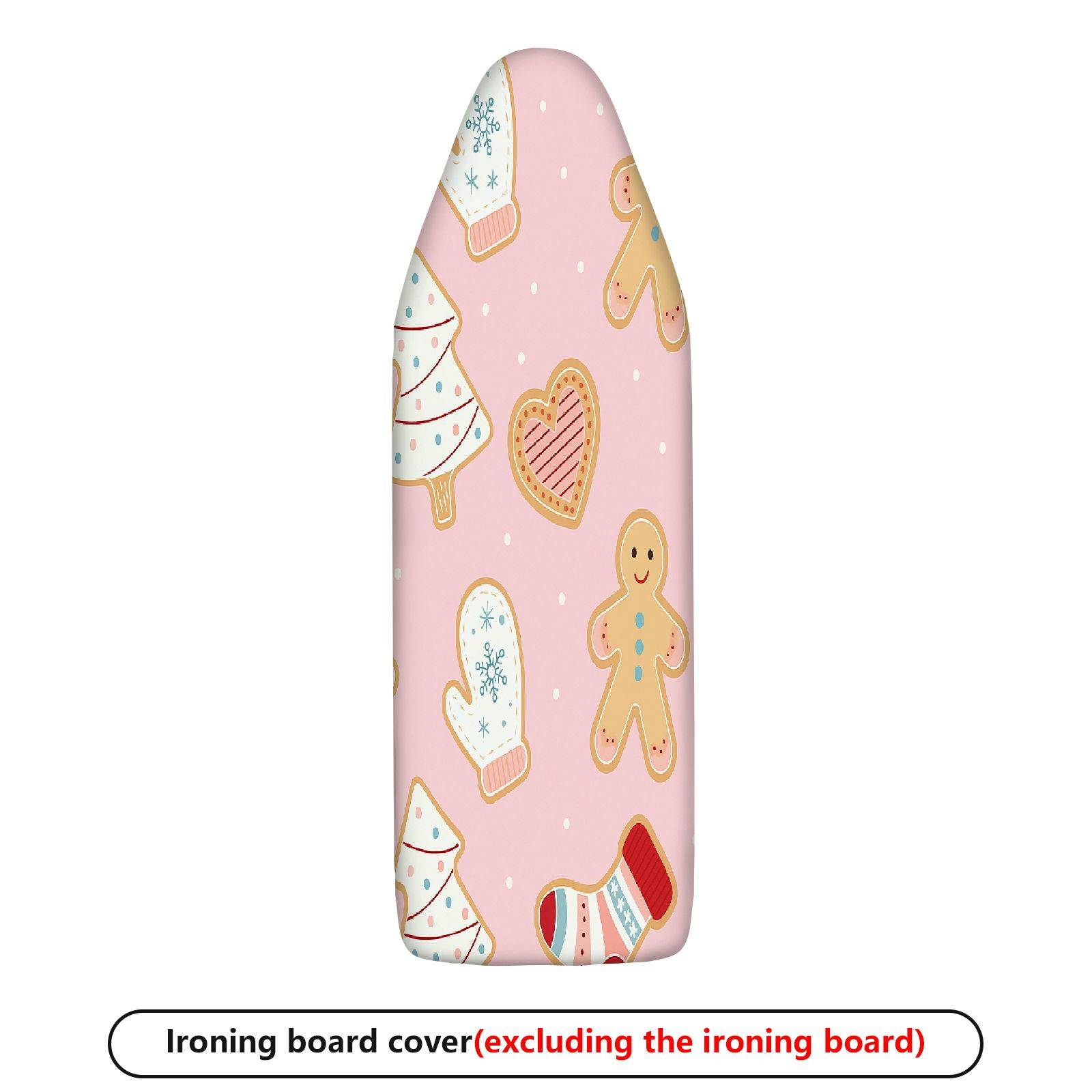 1-Piece Christmas Gingerbread Heart  Ironing Board Cover, Universal Size, Without Board