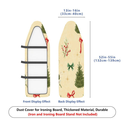 1-Piece Christmas Tree Holly Ribbon  Ironing Board Cover, Universal Size, Without Board