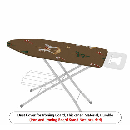1-Piece Christmas Rocking Horse Candy Cane  Ironing Board Cover, Universal Size, Without Board
