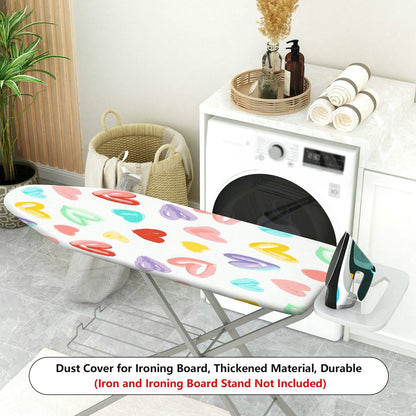 1-Piece Heart Colorful Pattern Fun  Ironing Board Cover, Universal Size, Without Board