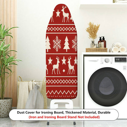 1-Piece Christmas Snowflake Reindeer  Ironing Board Cover, Universal Size, Without Board