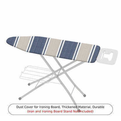 1-Piece Stripe Blue Beige Elegant  Ironing Board Cover, Universal Size, Without Board
