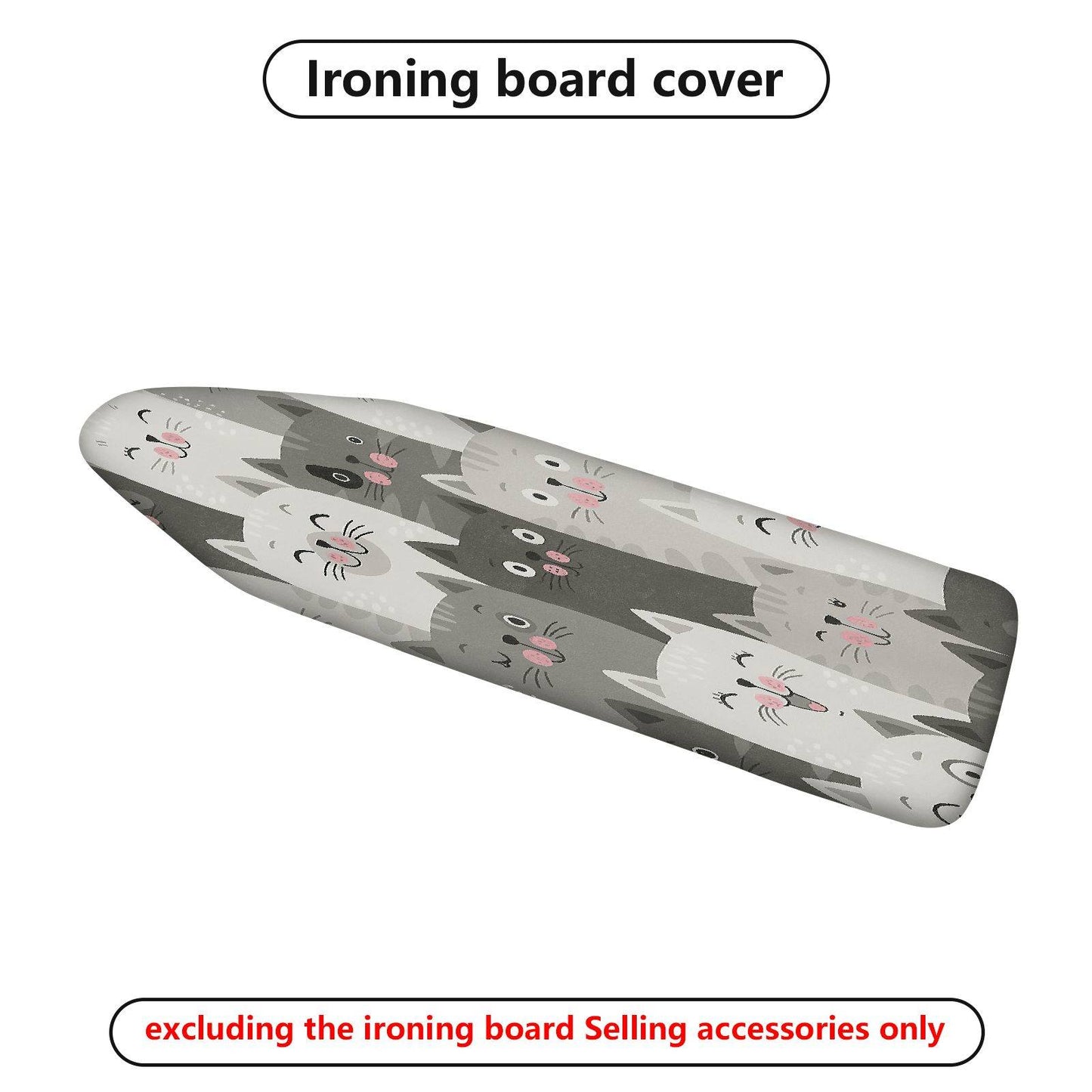 1-Piece Cat Pattern Animal Cute  Ironing Board Cover, Universal Size, Without Board