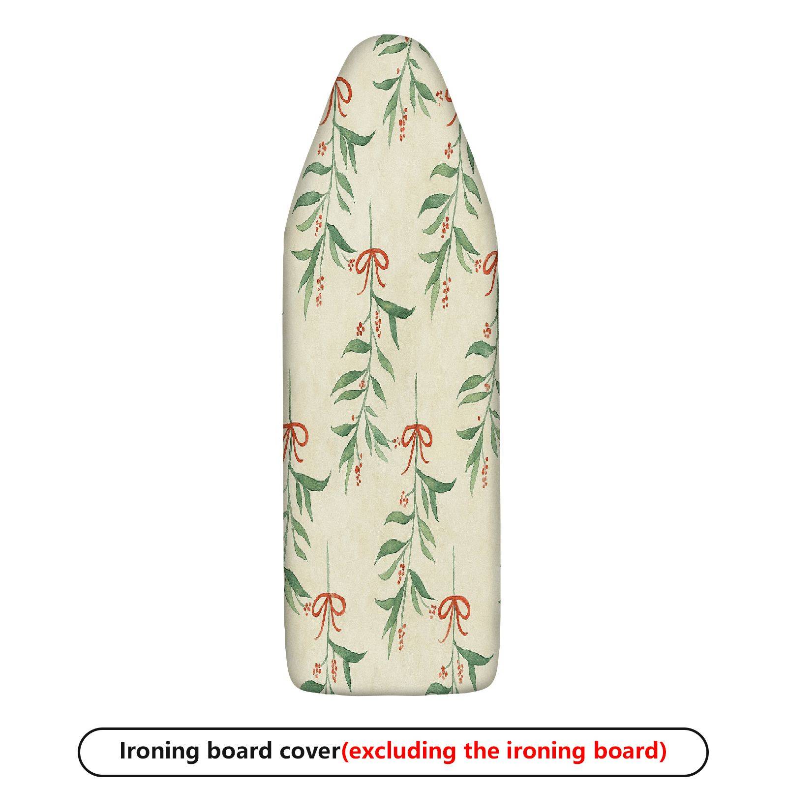 1-Piece Christmas Leaf Bowknot Pattern  Ironing Board Cover, Universal Size, Without Board