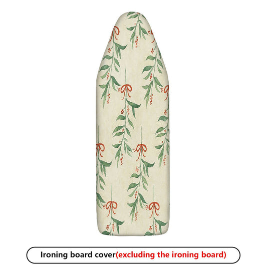 1-Piece Christmas Leaf Bowknot Pattern  Ironing Board Cover, Universal Size, Without Board