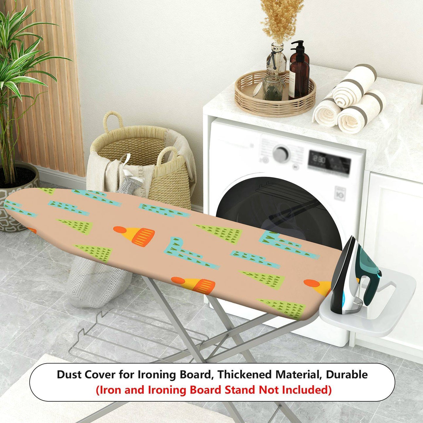 1-Piece Winter Hat Tree Pattern Colorful  Ironing Board Cover, Universal Size, Without Board