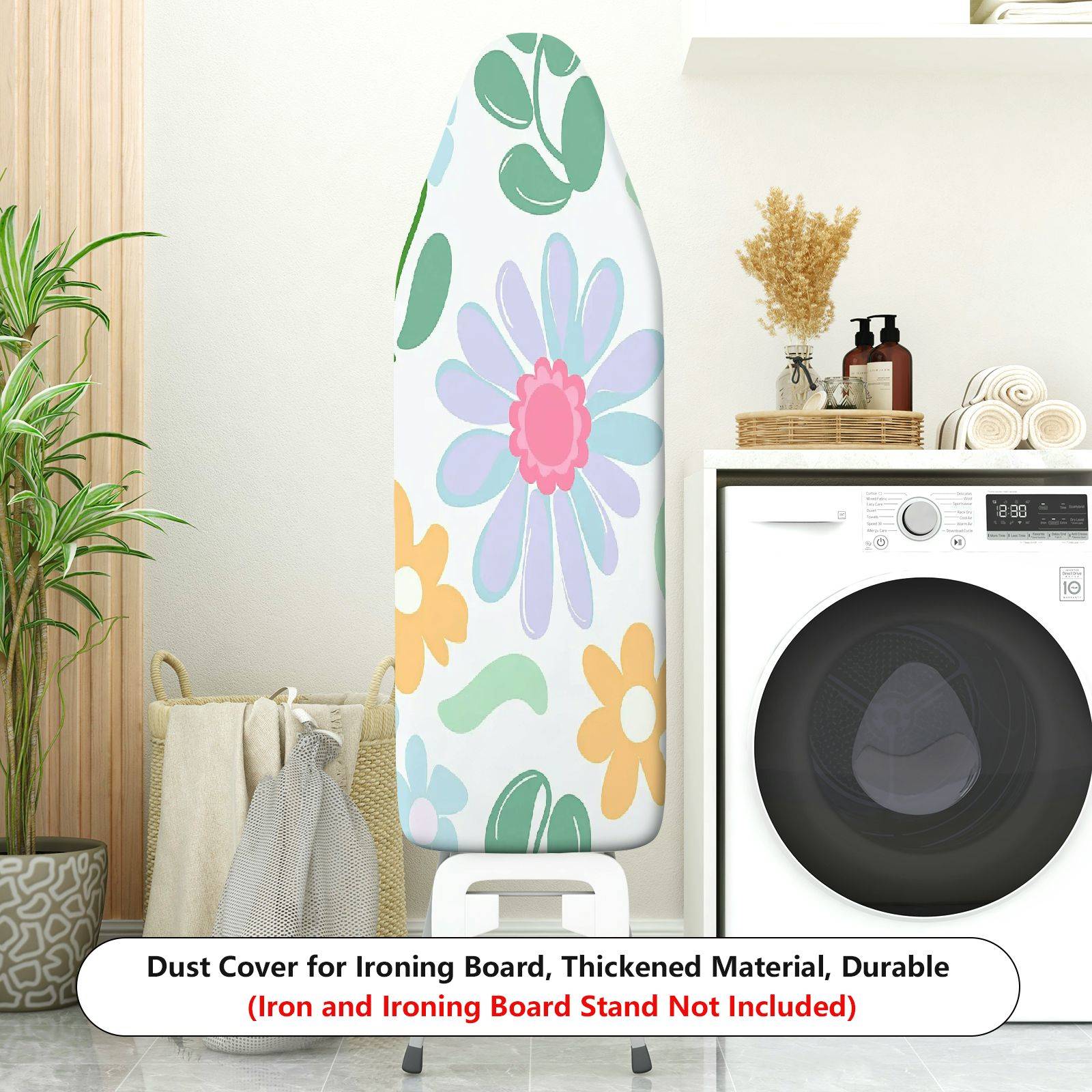 1-Piece Floral Colorful Leaf Cute  Ironing Board Cover, Universal Size, Without Board