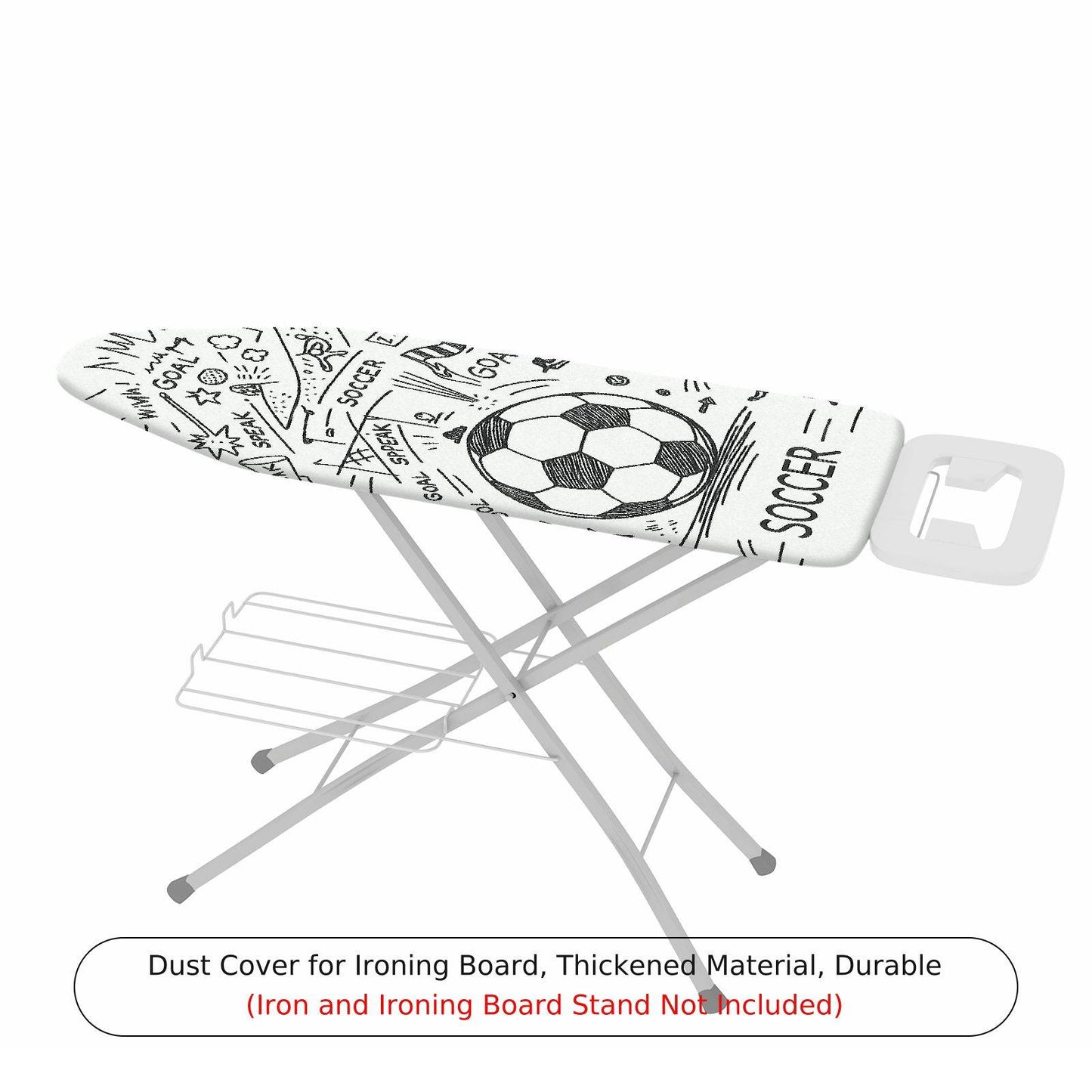 1-Piece Soccer Sports Fun  Ironing Board Cover, Universal Size, Without Board