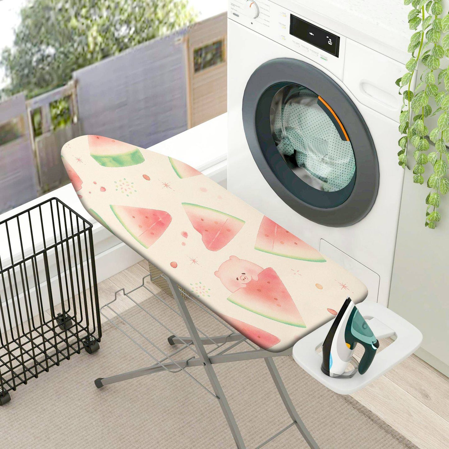 1-Piece Watermelon Fruit Print Pink  Ironing Board Cover, Universal Size, Without Board