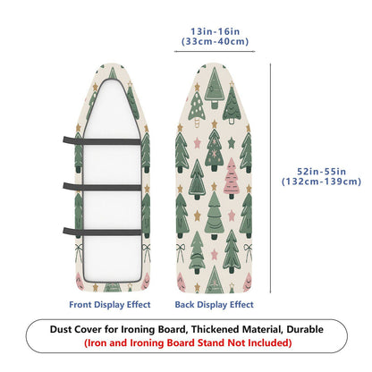 1-Piece Christmas Tree Star Bow  Ironing Board Cover, Universal Size, Without Board