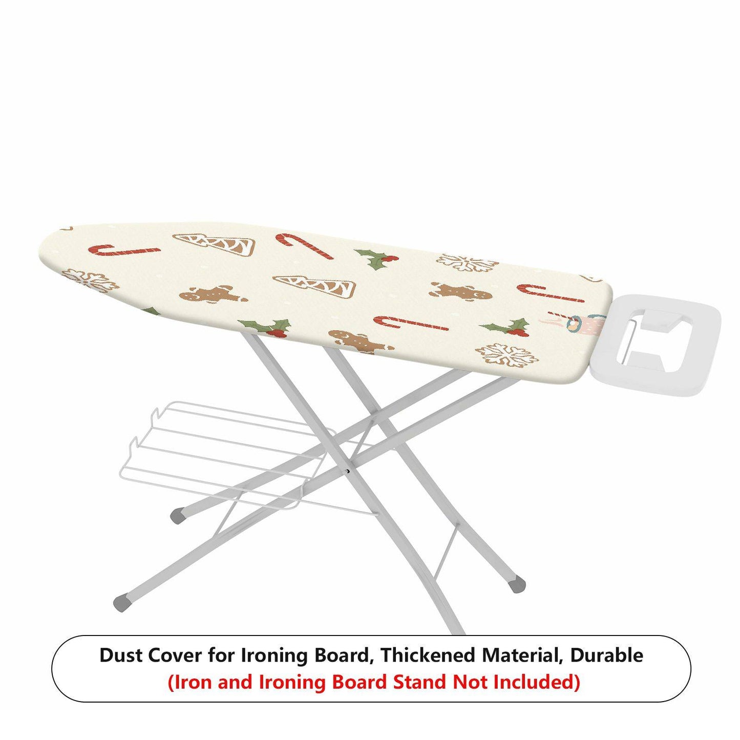 1-Piece Christmas Candy Gingerbread  Ironing Board Cover, Universal Size, Without Board
