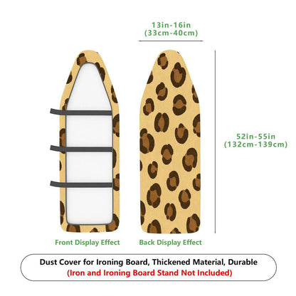 1-Piece Leopard Print Beige Brown  Ironing Board Cover, Universal Size, Without Board