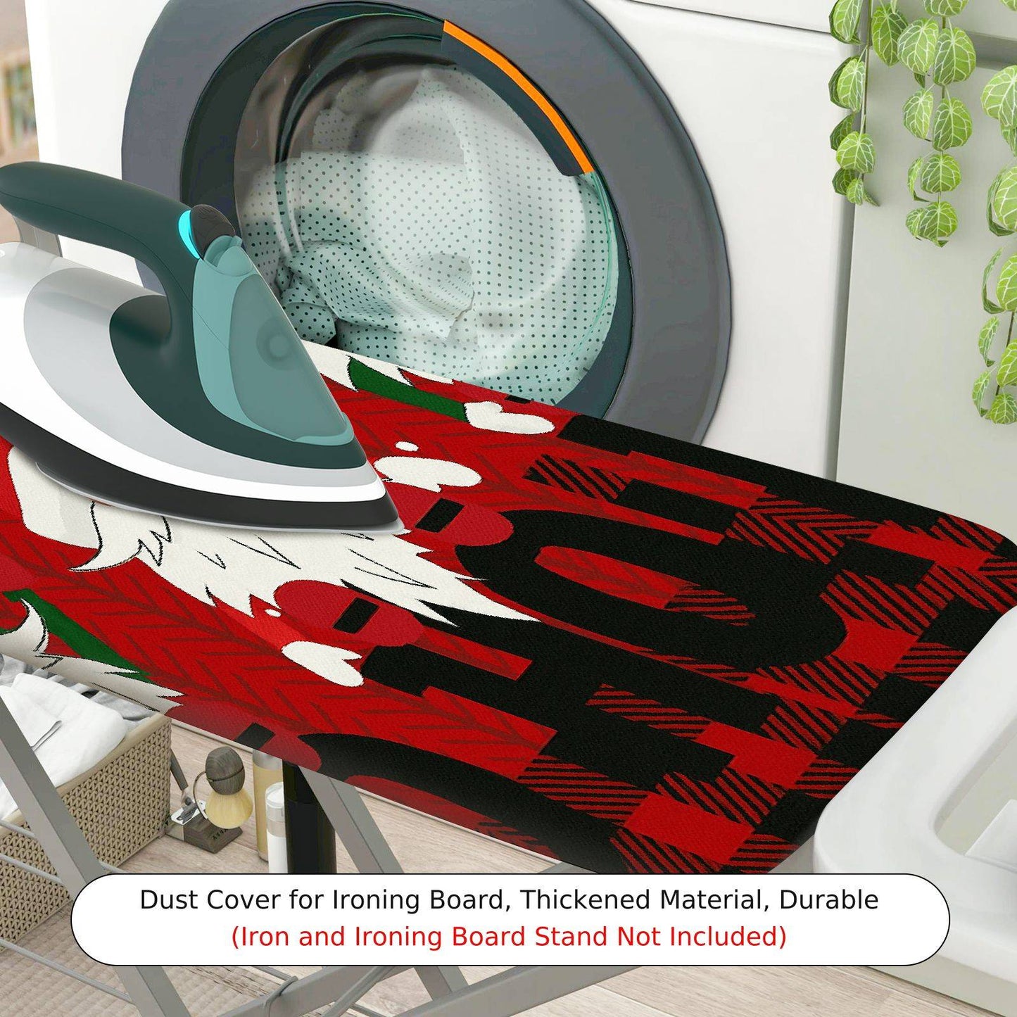 1-Piece Merry Christmas Santa Claus Red  Ironing Board Cover, Universal Size, Without Board