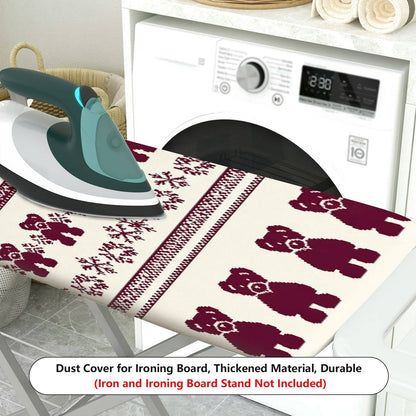 1-Piece Bear Snowflake Christmas  Ironing Board Cover, Universal Size, Without Board
