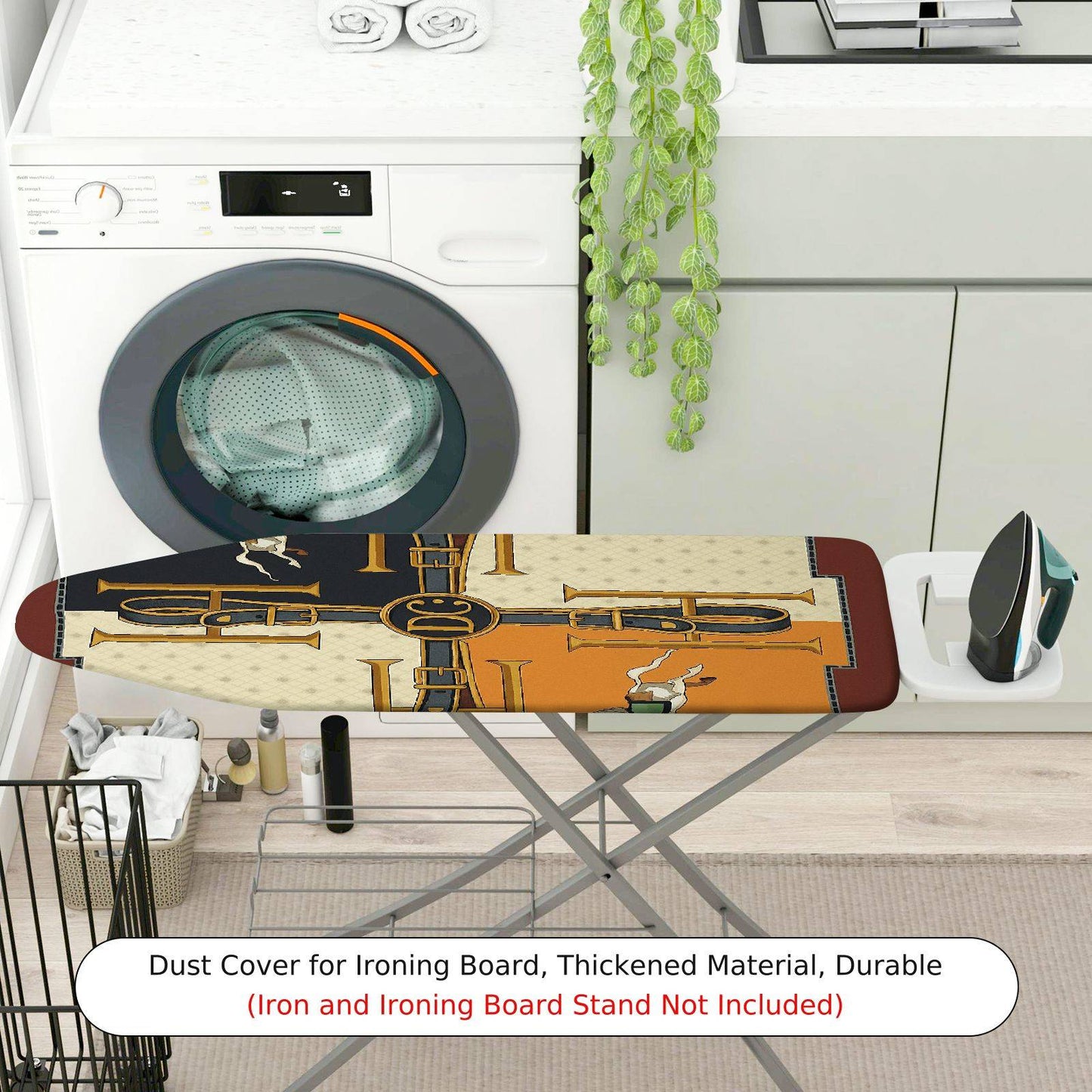 1-Piece Abstract Geometric Vintage  Ironing Board Cover, Universal Size, Without Board