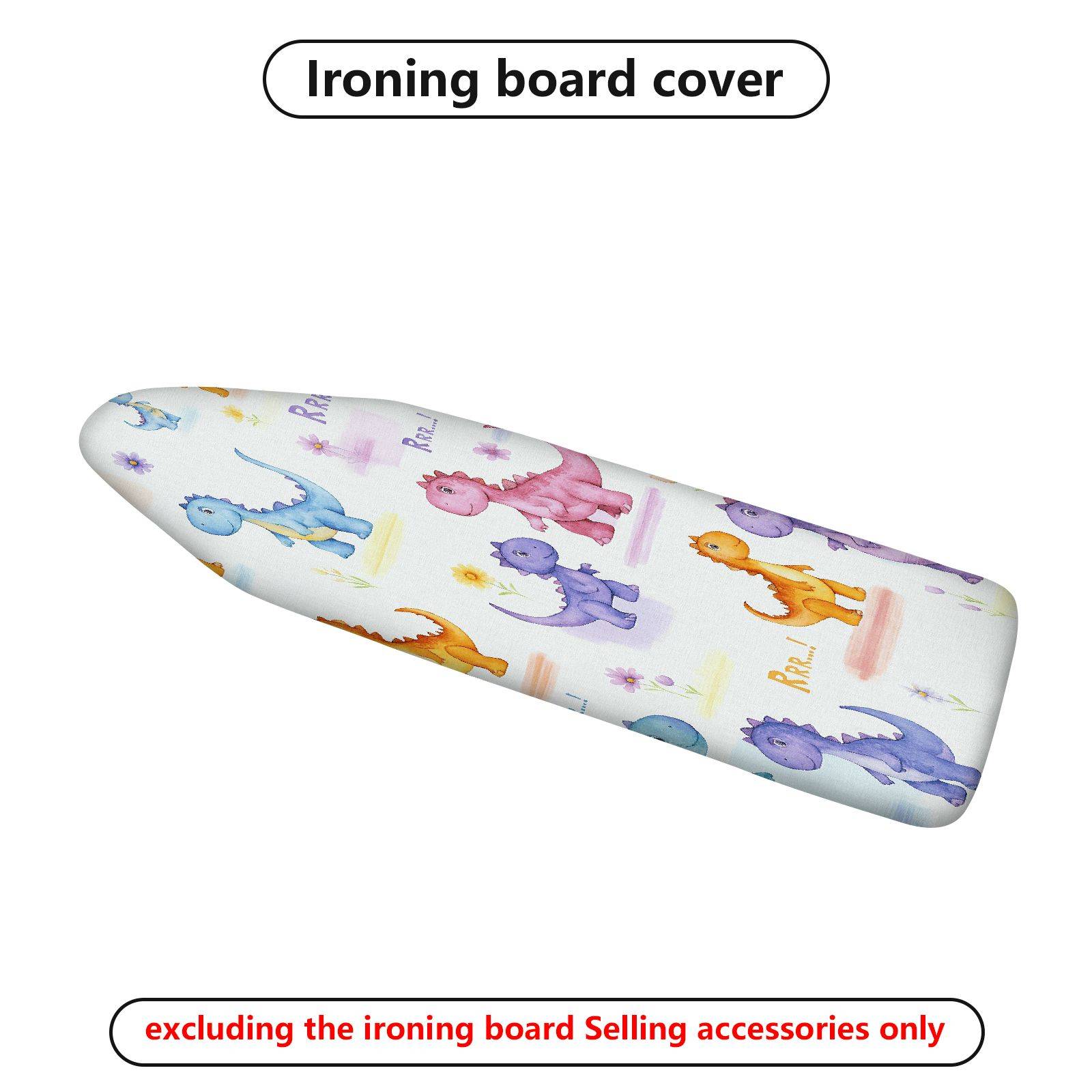 1-Piece Dinosaur Colorful Fun  Ironing Board Cover, Universal Size, Without Board