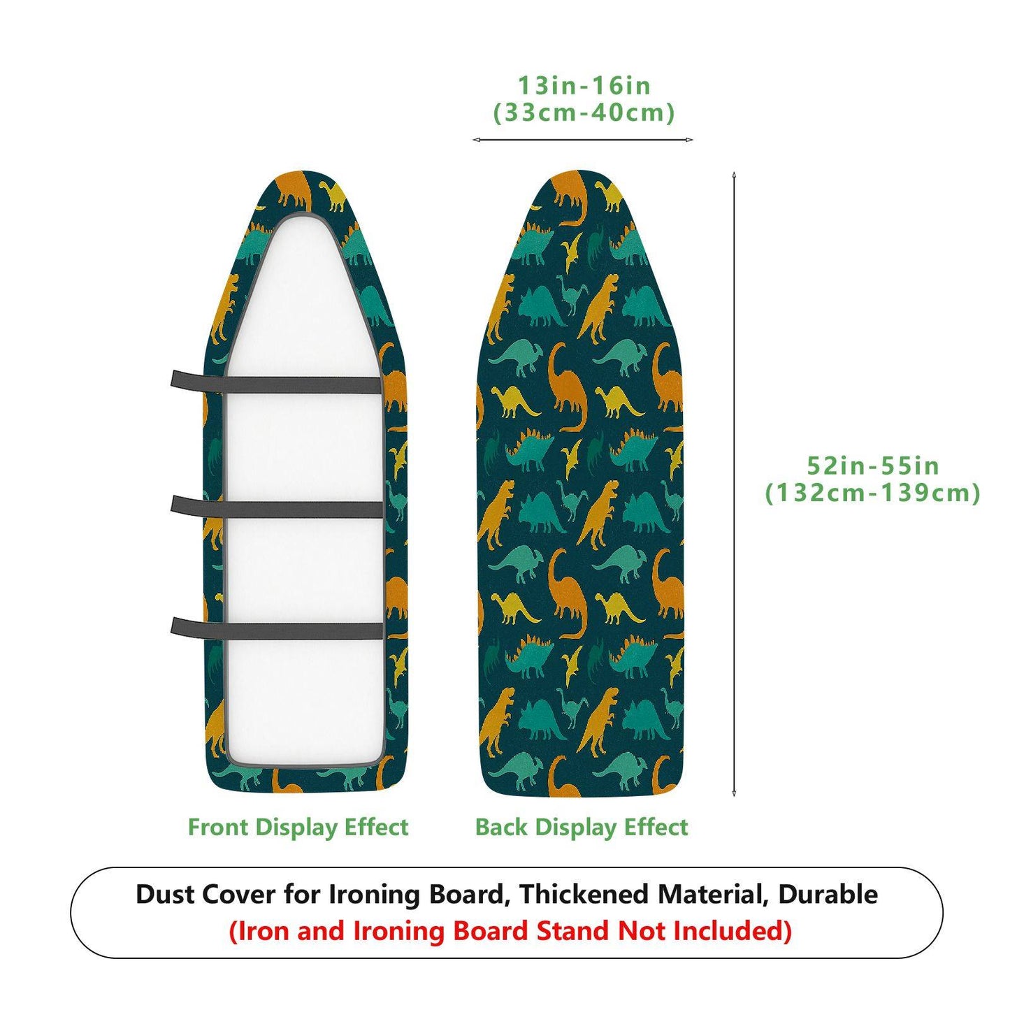 1-Piece Dinosaur Pattern Colorful Fun  Ironing Board Cover, Universal Size, Without Board