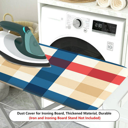 1-Piece Plaid Checkered Colorful  Ironing Board Cover, Universal Size, Without Board