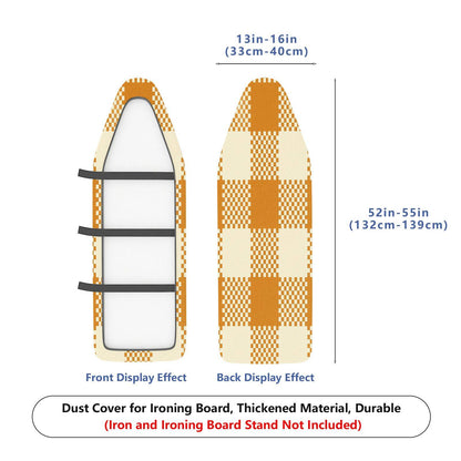 1-Piece Plaid Checkered Pattern Brown  Ironing Board Cover, Universal Size, Without Board
