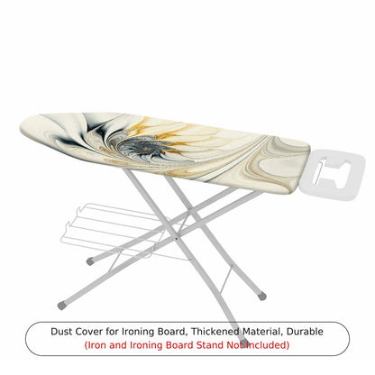 1-Piece Abstract Swirl Pattern Beige Black  Ironing Board Cover, Universal Size, Without Board