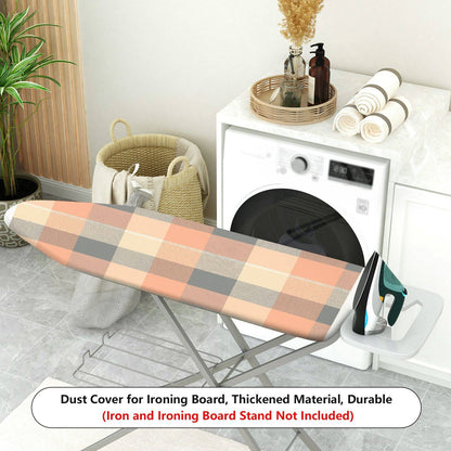 1-Piece Plaid Checkered Beige  Ironing Board Cover, Universal Size, Without Board
