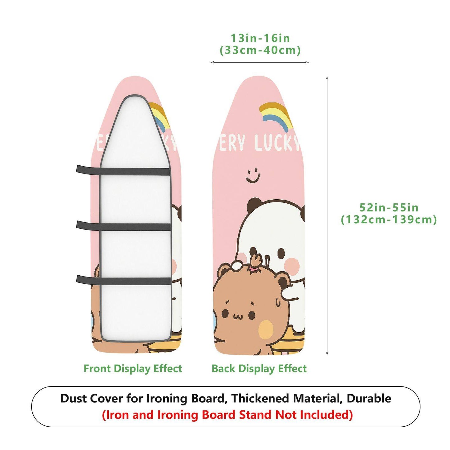 1-Piece Cute Animal Rainbow  Ironing Board Cover, Universal Size, Without Board