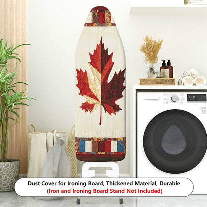 1-Piece Maple Leaf Plaid Autumn  Ironing Board Cover, Universal Size, Without Board