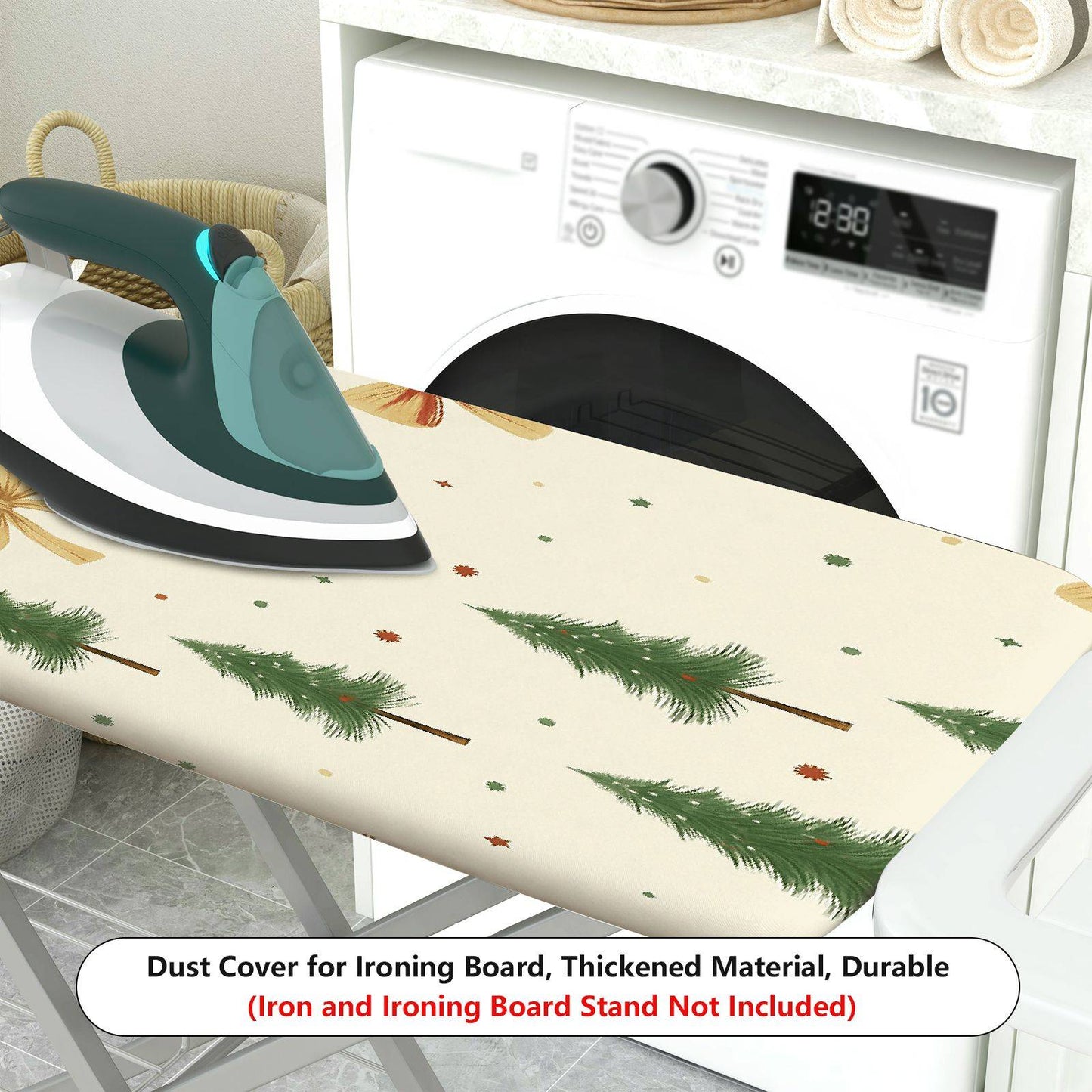 1-Piece Christmas Tree Bow Star  Ironing Board Cover, Universal Size, Without Board
