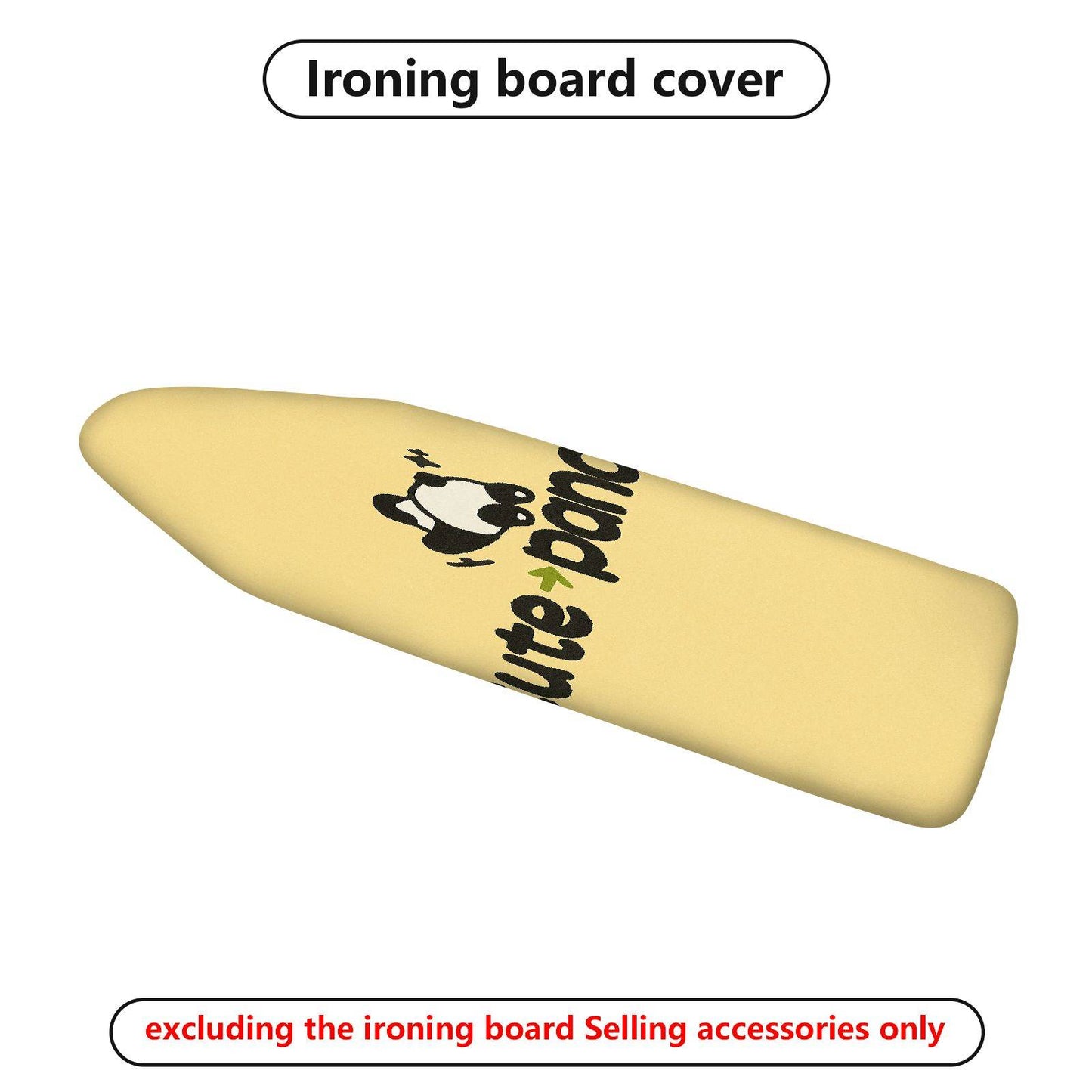 1-Piece Cute Panda Yellow  Ironing Board Cover, Universal Size, Without Board