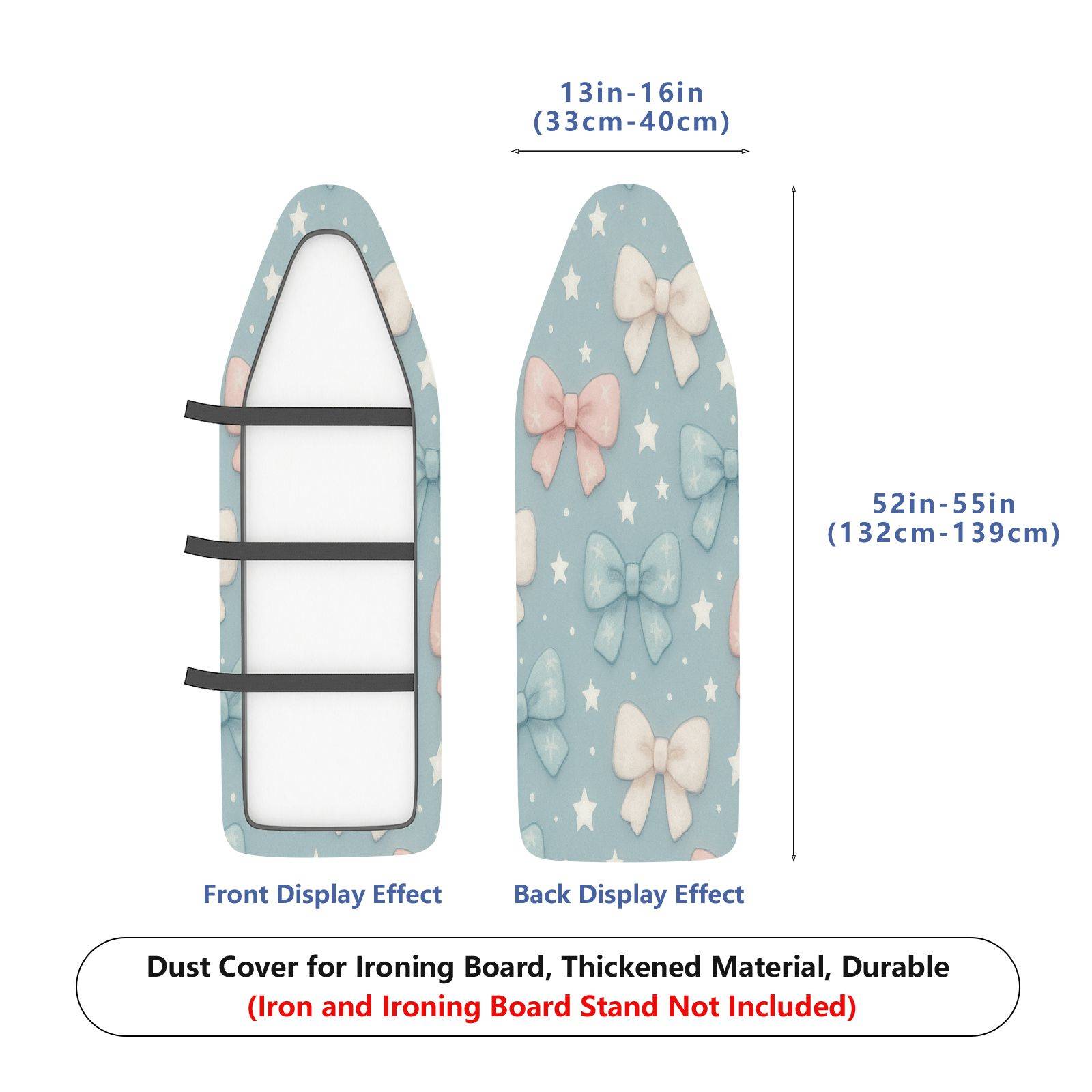 1-Piece Cute Bow Star Pattern  Ironing Board Cover, Universal Size, Without Board