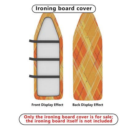 1-Piece Plaid Geometric Orange  Ironing Board Cover, Universal Size, Without Board