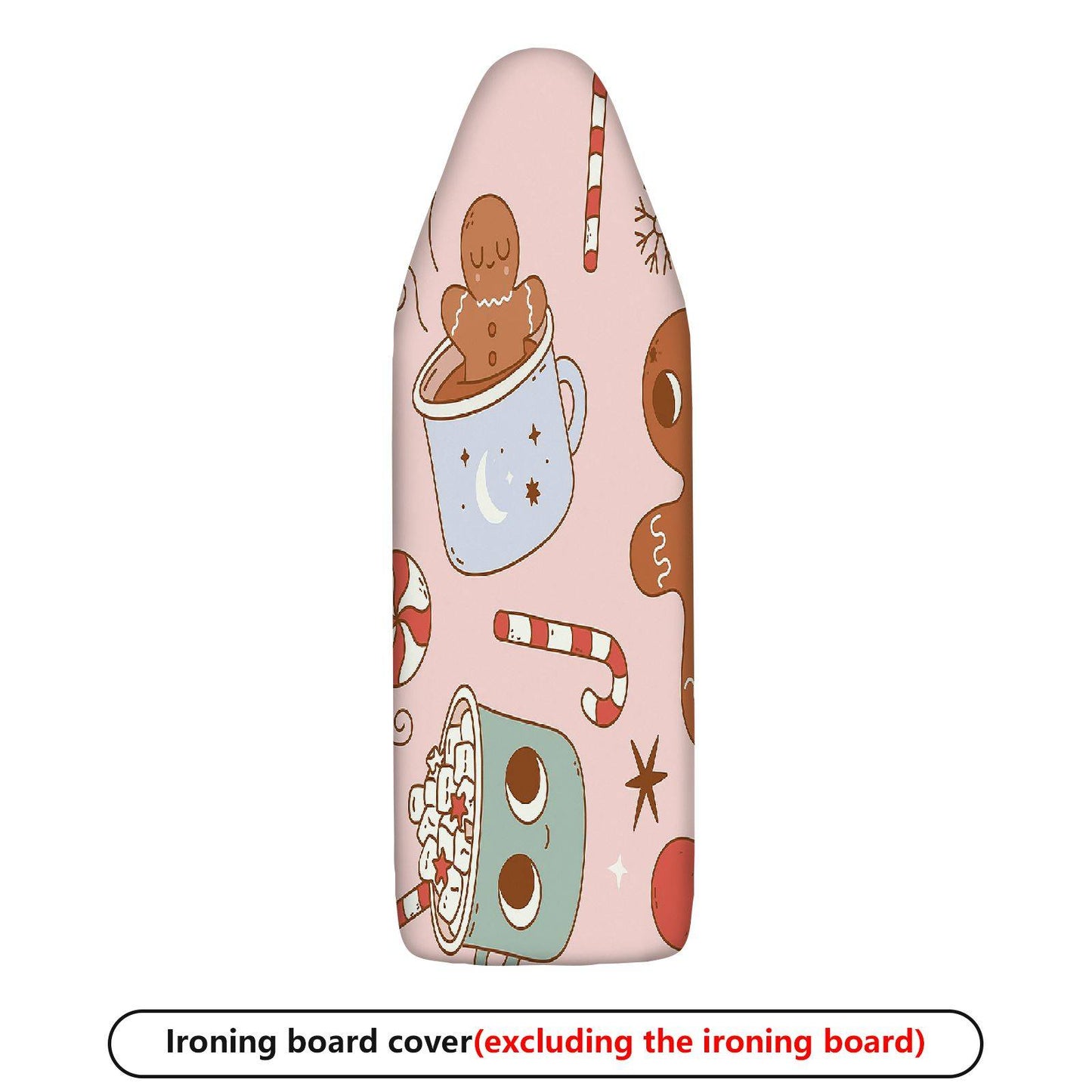 1-Piece Christmas Gingerbread Candy  Ironing Board Cover, Universal Size, Without Board