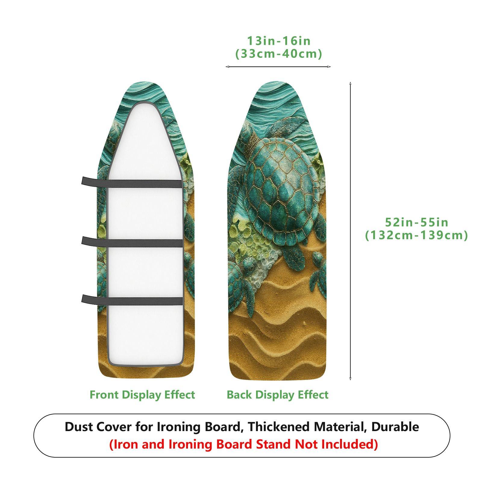 1-Piece Sea Turtle Ocean Beach  Ironing Board Cover, Universal Size, Without Board