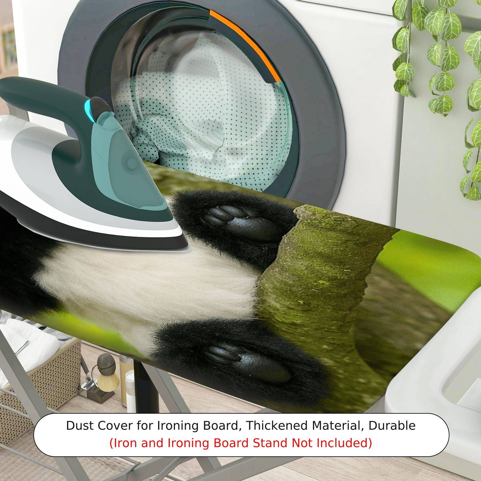 1-Piece Cute Panda Forest Animal  Ironing Board Cover, Universal Size, Without Board