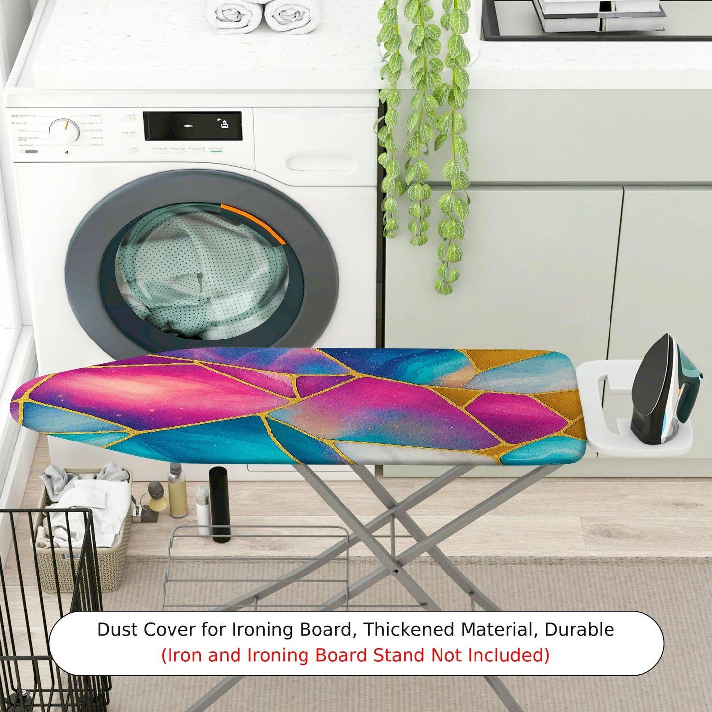 1-Piece Abstract Geometric Colorful  Ironing Board Cover, Universal Size, Without Board