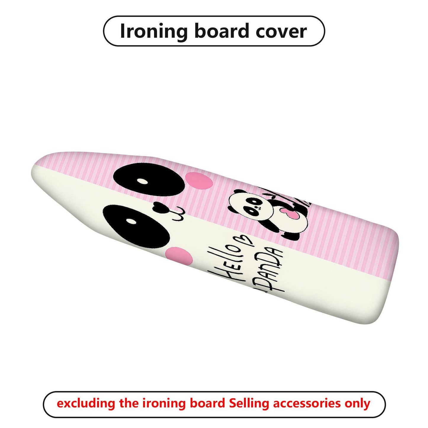 1-Piece Panda Pink Cute  Ironing Board Cover, Universal Size, Without Board