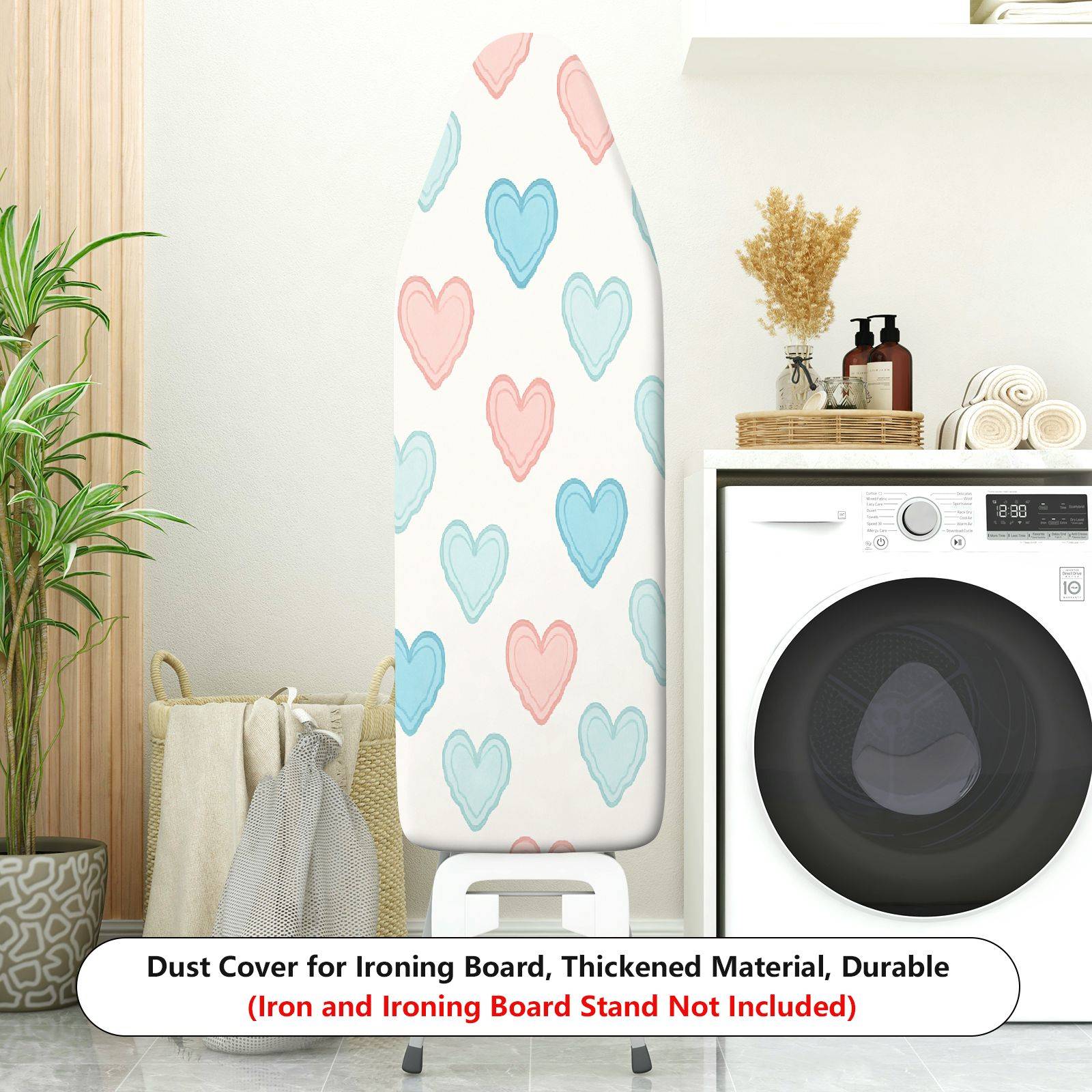 1-Piece Heart Pattern Cute Pastel  Ironing Board Cover, Universal Size, Without Board